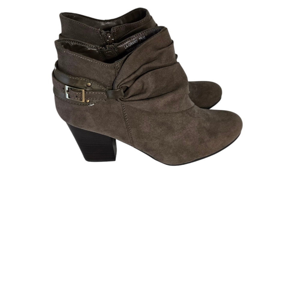 Laura Ashley Suede Booties Brown